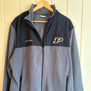 Men's Columbia Purdue Boilermakers Flanker III Fleece Team Full-Zip Jacket
